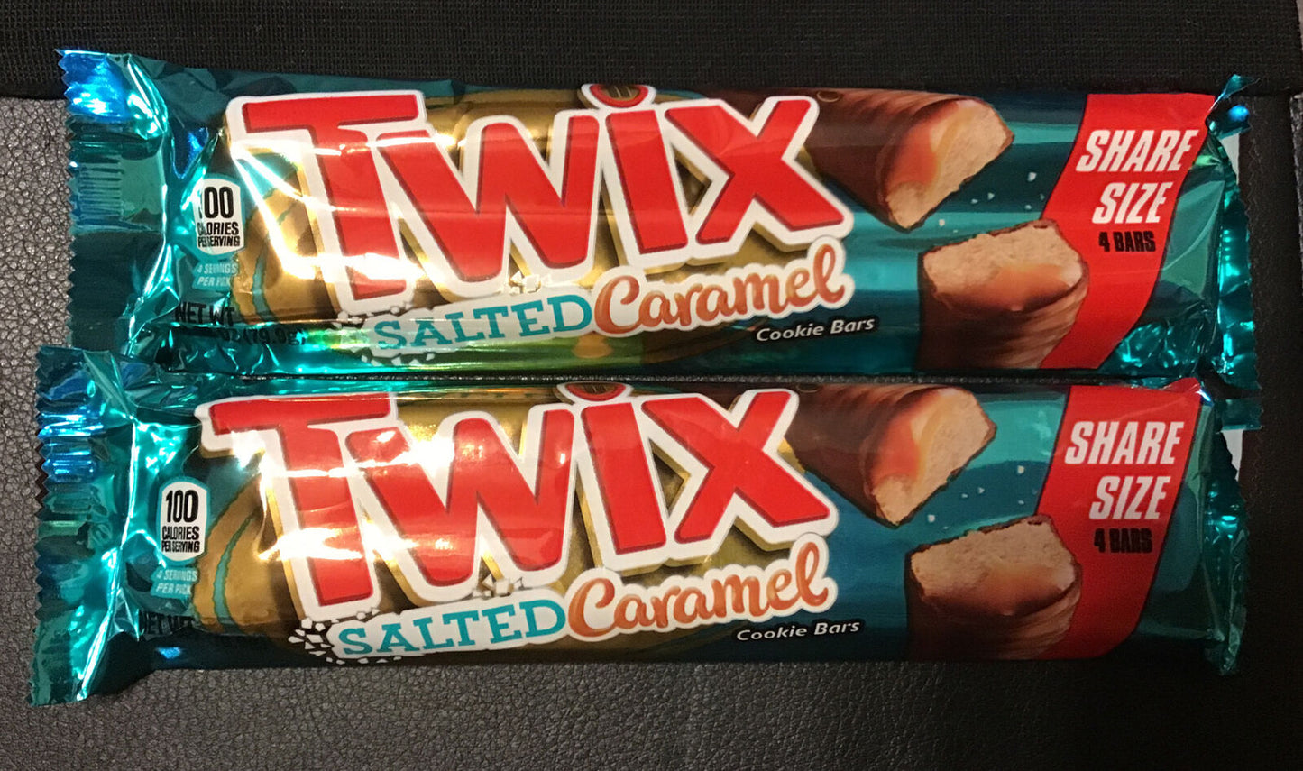 Twix Salted Caramel Share Size; 2.82 Ounces; 20 Per Box; 6 Per Case