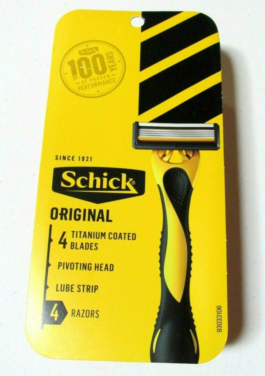 Schick Original Blend Razor; 4 Count; 3 Per Box; 4 Per Case - High Mart Wholesale