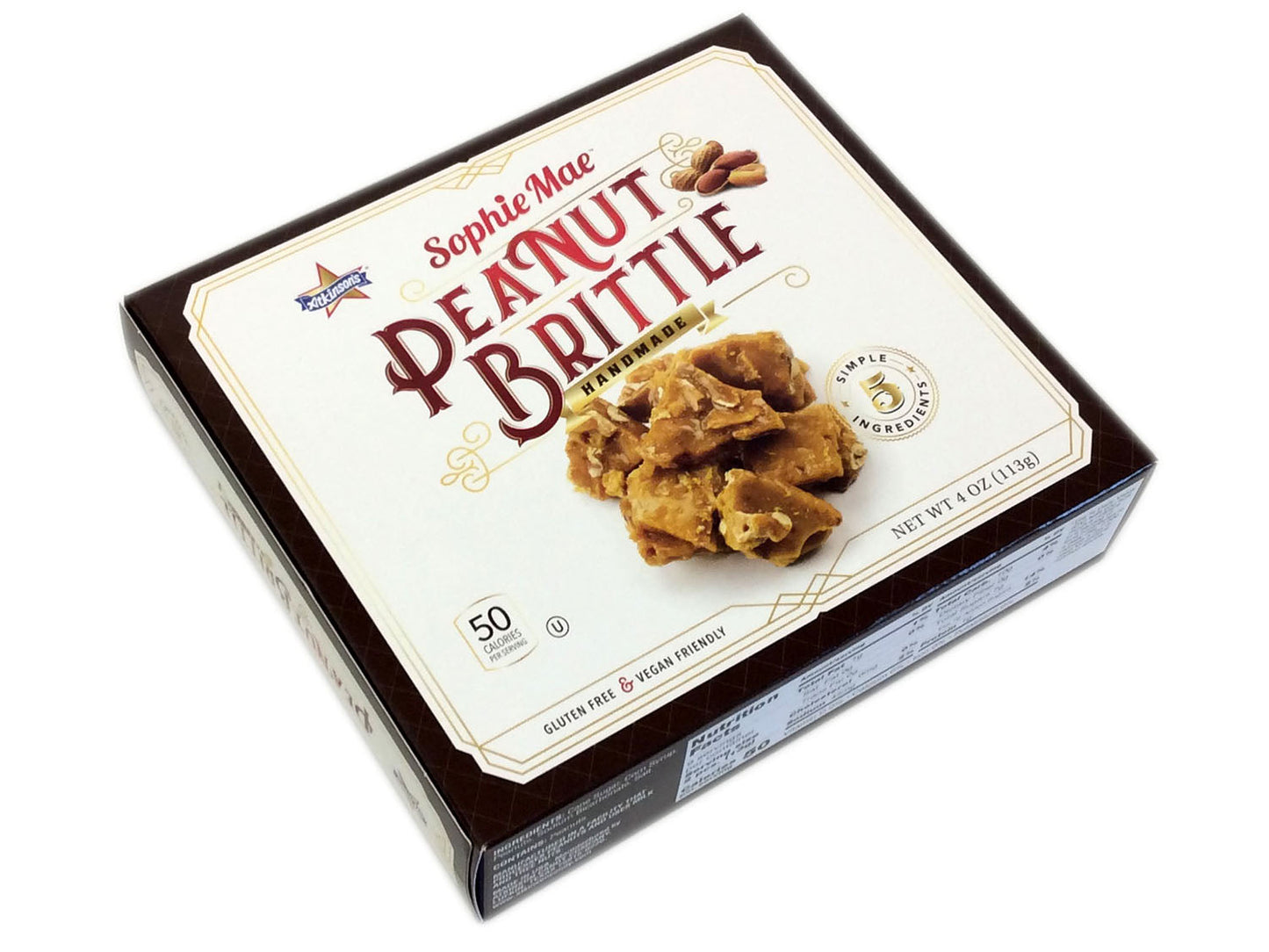 Sophie Mae Peanut Brittle Box; 4 Ounce; 24 Per Case