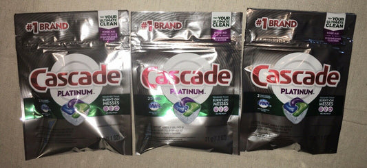 Cascade Platinum Action Pacs Dishwasher Detergent Fresh Scent; 2 Count; 30 Per Case