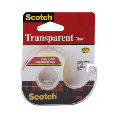 Scotch Transparent Tape 144 .5X450"; 450 Inches; 12 Per Box; 12 Per Case