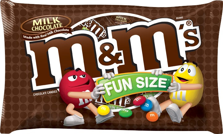 M&M's Milk Chocolate Fun Size; 10.53 Ounces; 24 Per Case