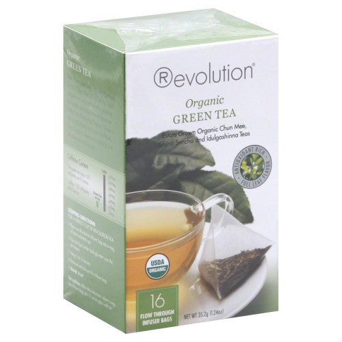 Revolution Tea Organic Green Tea; 16 Count; 6 Per Case - High Mart Wholesale