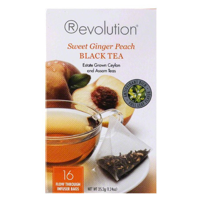 Revolution Tea Sweet Ginger Peach Black Tea; 16 Count; 6 Per Case - High Mart Wholesale