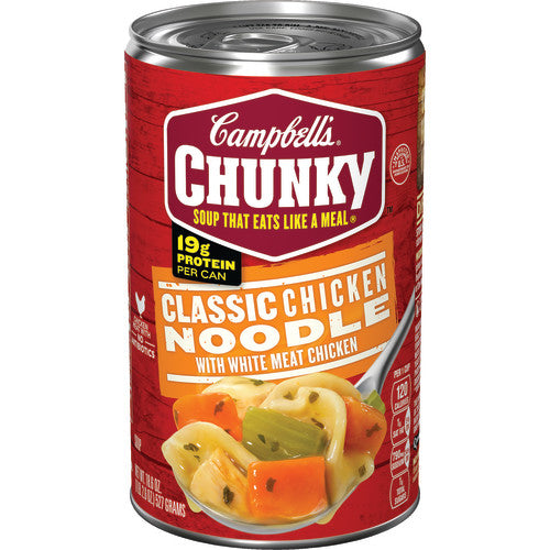 Campbell's Chunky Classic Chicken Noodle Easy Open Soup; 18.6 Ounces; 12 Per Case - High Mart Wholesale