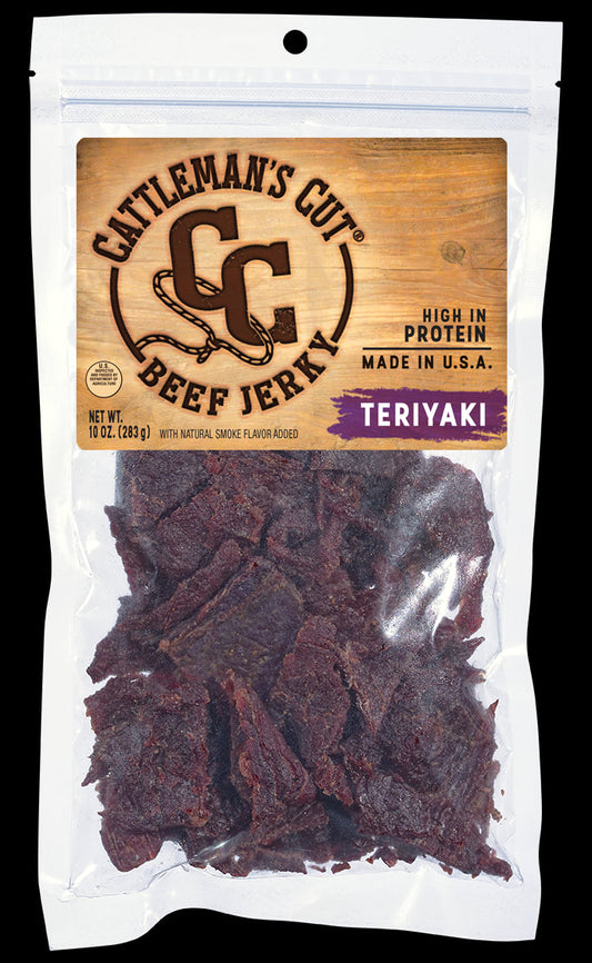 Cattlemen's Cut Teriyaki Beef Jerky; 10 Ounces; 10 Per Case - High Mart Wholesale