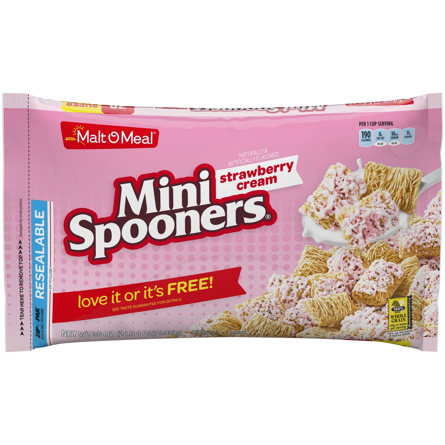 Malt O Meal Cereal Mini Spooners Strawberry Cream; 36 Ounces; 8 Per Case - High Mart Wholesale