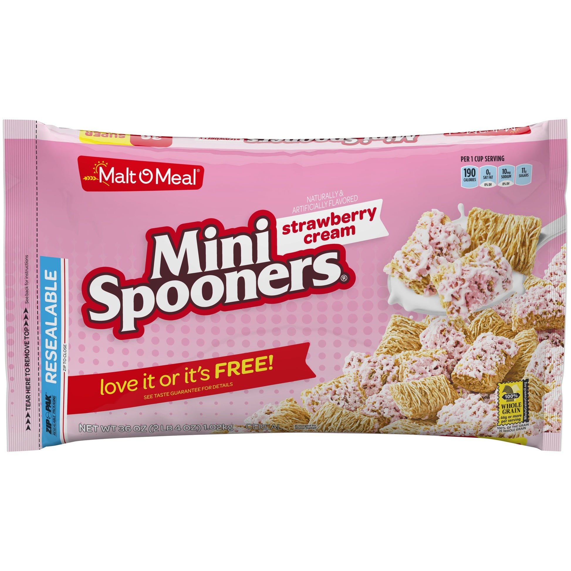 Malt O Meal Cereal Mini Spooners Strawberry Cream; 36 Ounces; 8 Per Case - High Mart Wholesale