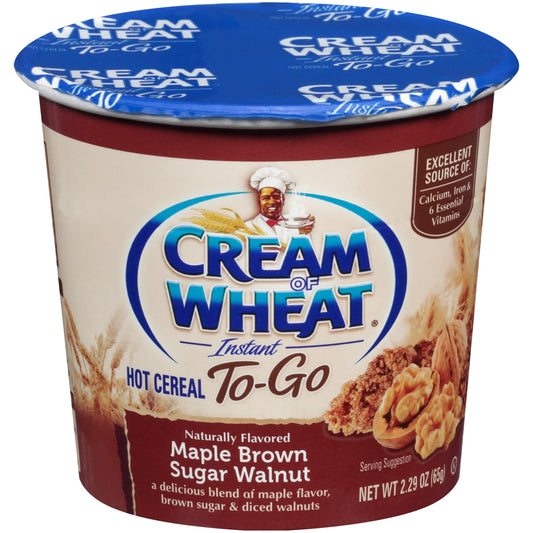 Cream Of Wheat Maple Brown Sugar Walnut To Go Micro-Cup; 2.29 Ounces; 6 Per Case - High Mart Wholesale