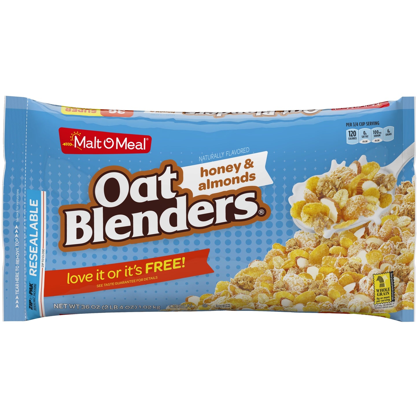Malt O Meal Cereal Oat Blenders With Honey Almond; 36 Ounces; 8 Per Case - High Mart Wholesale
