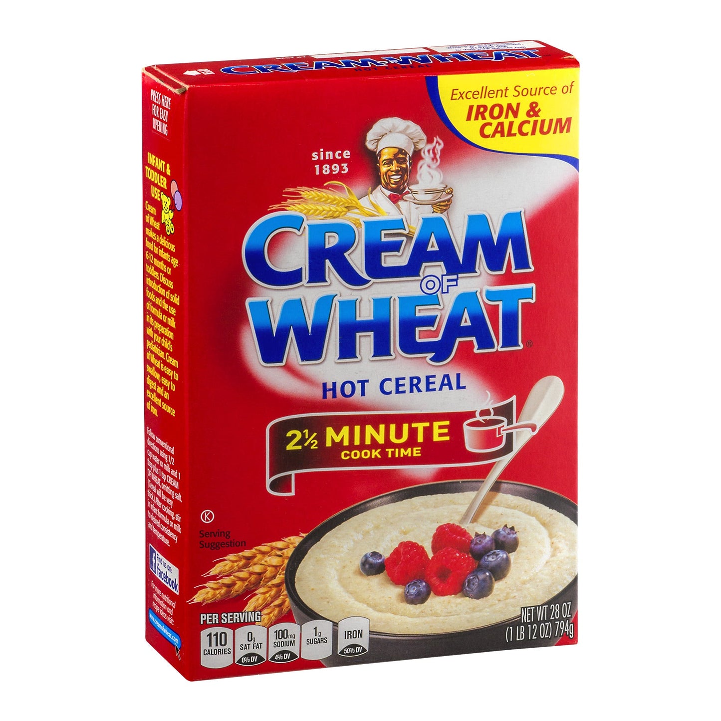 Cream Of Wheat Cereal Cook On Stove 2.5 Inch Minute; 28 Ounce; 12 Per Case