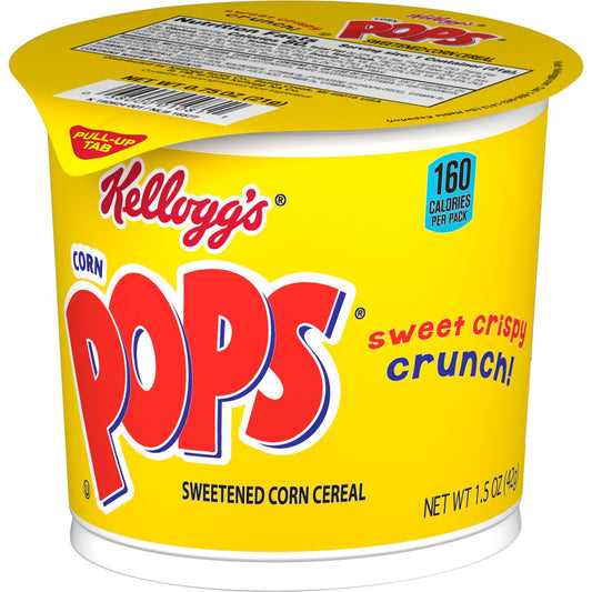 Kellogg Corn Pops Cereal; 1.5 Ounces; 6 Per Box; 10 Per Case