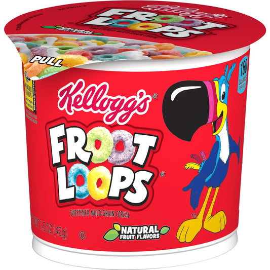 Kellogg Froot Loops Cereal; 1.5 Ounces; 6 Per Box; 10 Per Case