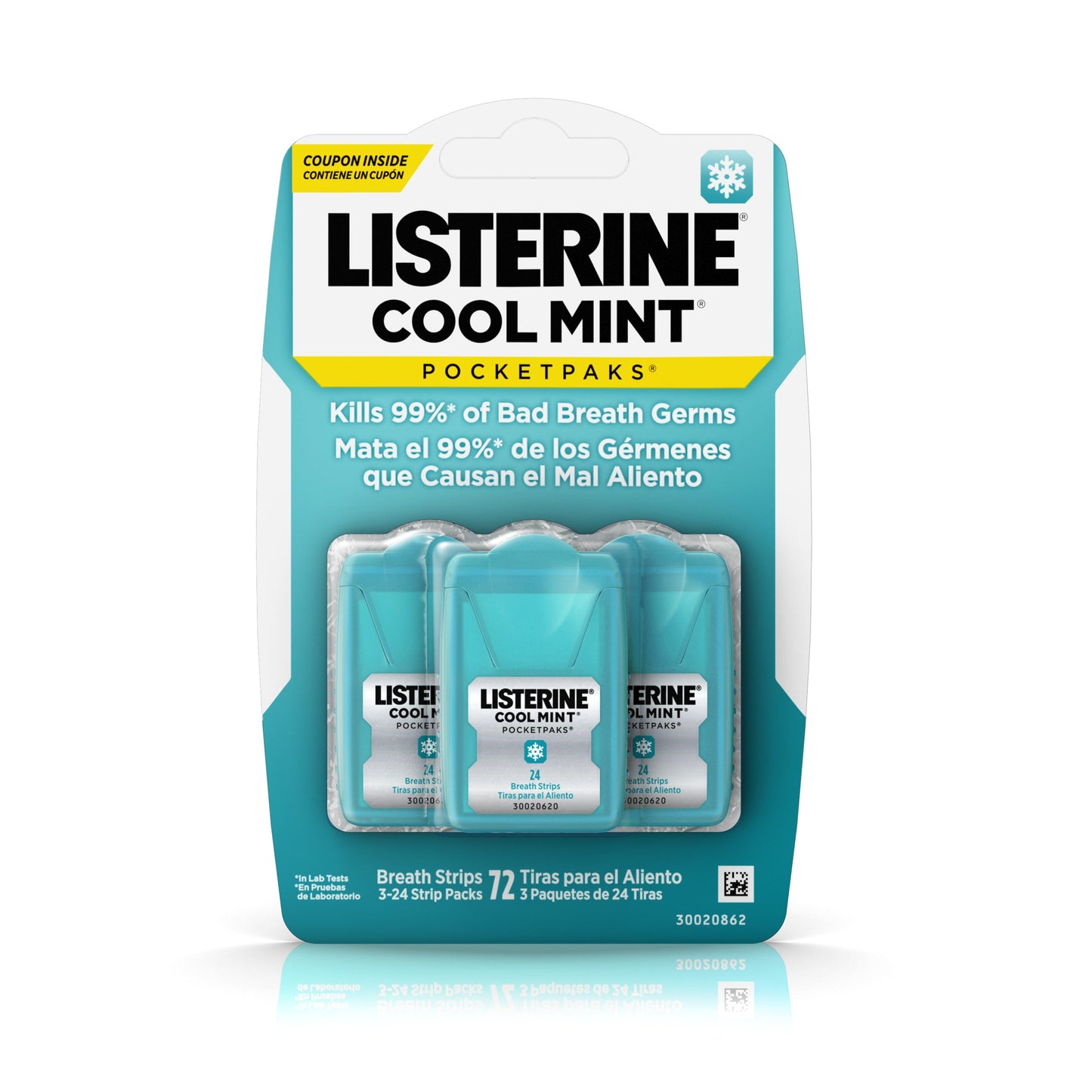 Listerine Cool Mint Pocketpaks; 72 Count; 6 Per Box; 6 Per Case