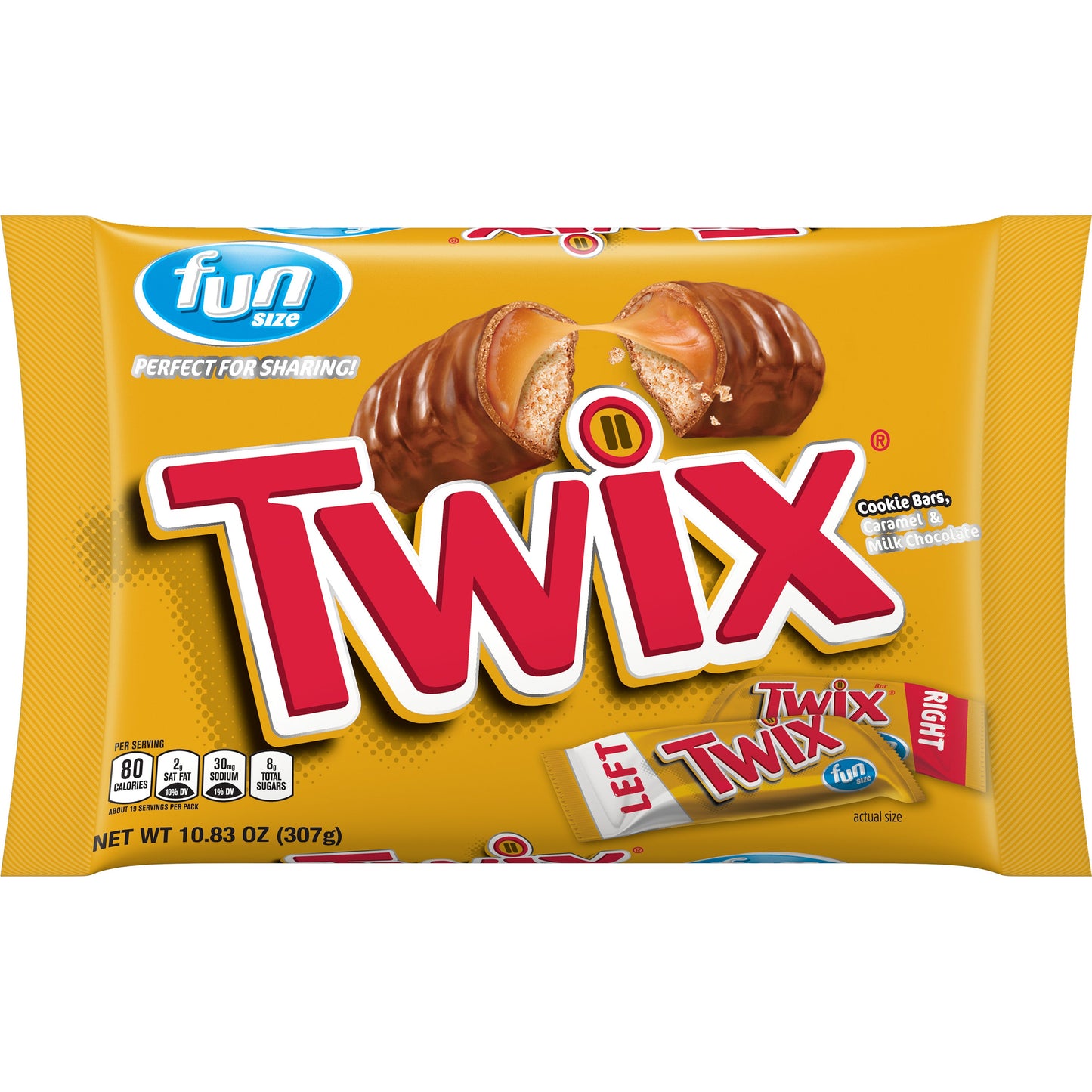 Twix Caramel Fun Size Candy; 10.83 Ounces; 20 Per Case