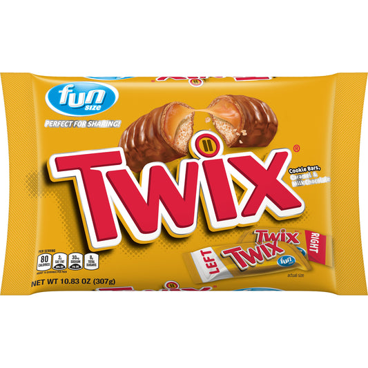 Twix Caramel Fun Size Candy; 10.83 Ounces; 20 Per Case