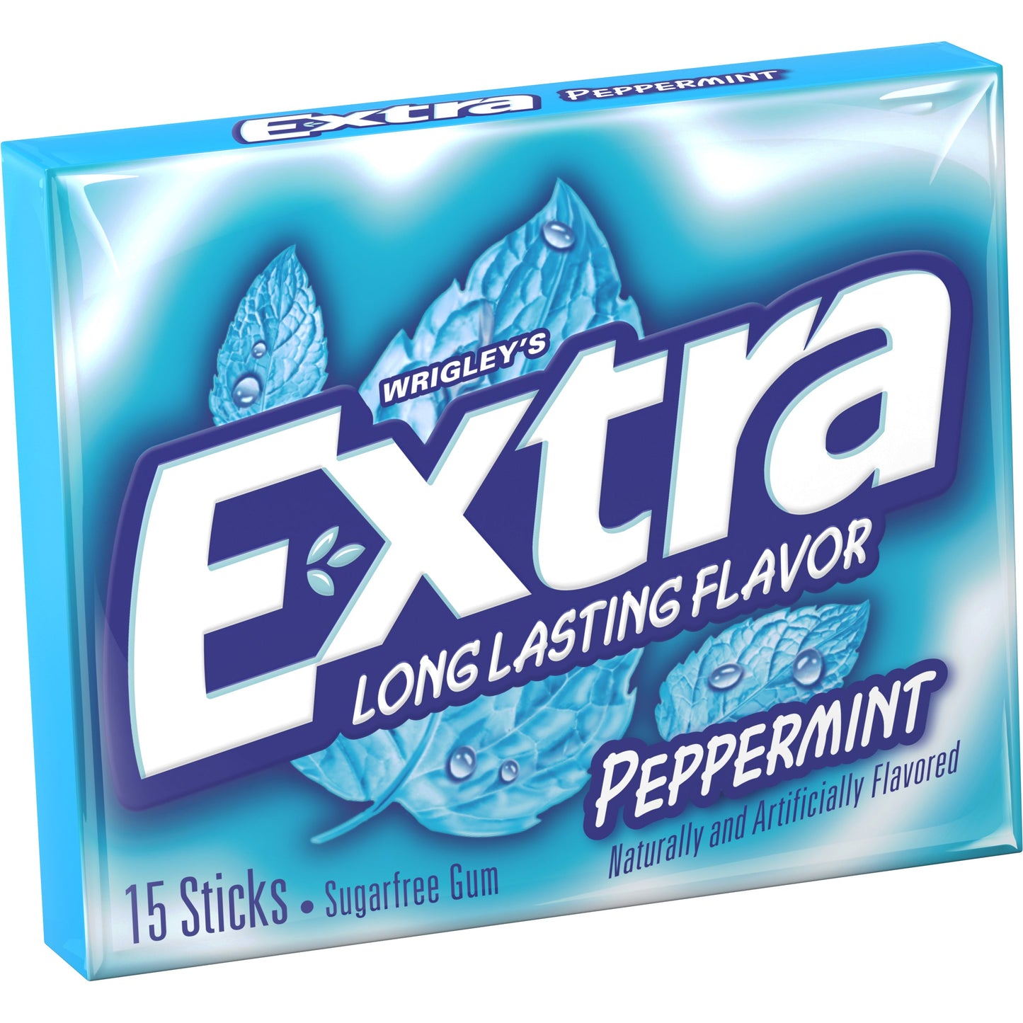 Extra Single Serve Peppermint Gum; 15 Piece; 10 Per Box; 12 Per Case