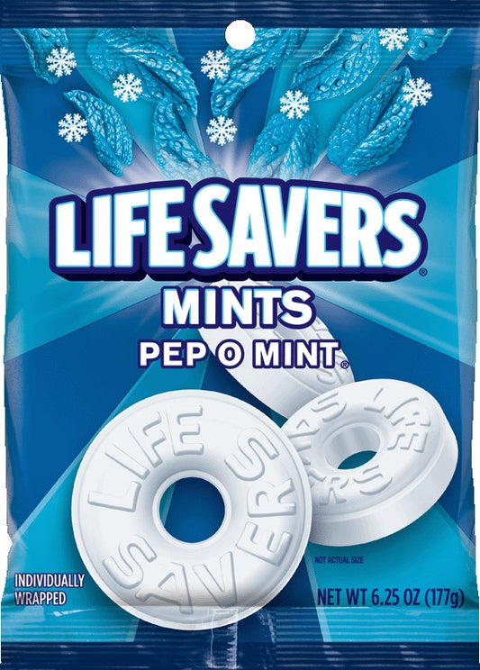 Lifesavers Pep-O-Mint Candy; 6.25 Ounces; 12 Per Case