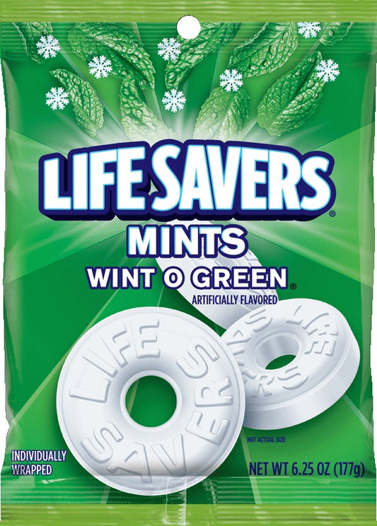 Lifesavers Wint-O-Green Candy; 6.25 Ounces; 12 Per Case