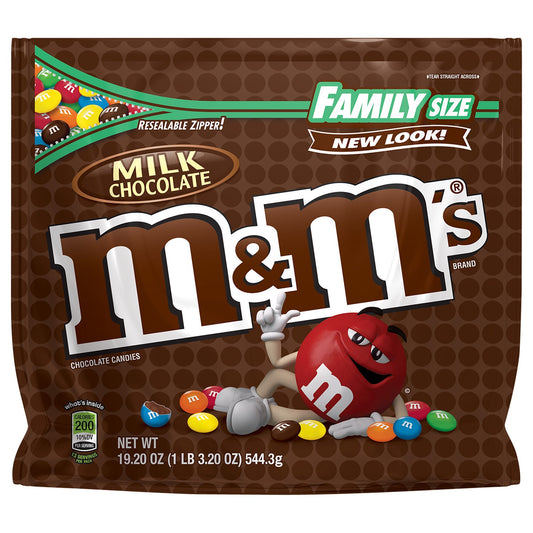 M&M's Milk Chocolate Stand Up Pouch; 19.2 Ounces; 12 Per Case