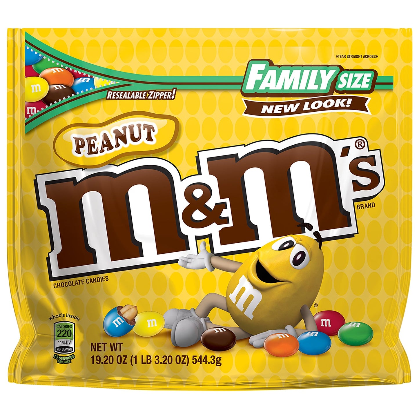 M&M's Peanut Stand Up Pouch; 19.2 Ounces; 12 Per Case