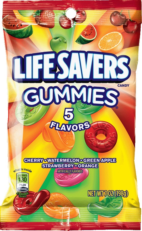 Lifesavers Gummies Five Flavor Candy; 7 Ounces; 12 Per Case