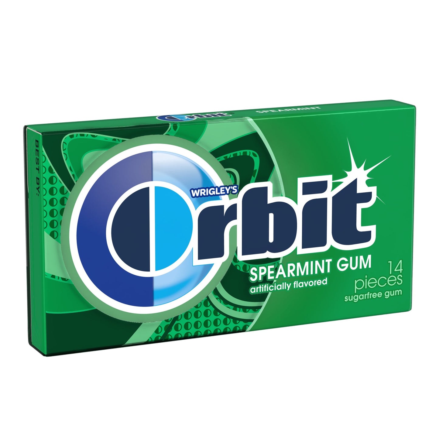 Orbit Spearmint Gum; 14 Piece; 12 Per Box; 12 Per Case