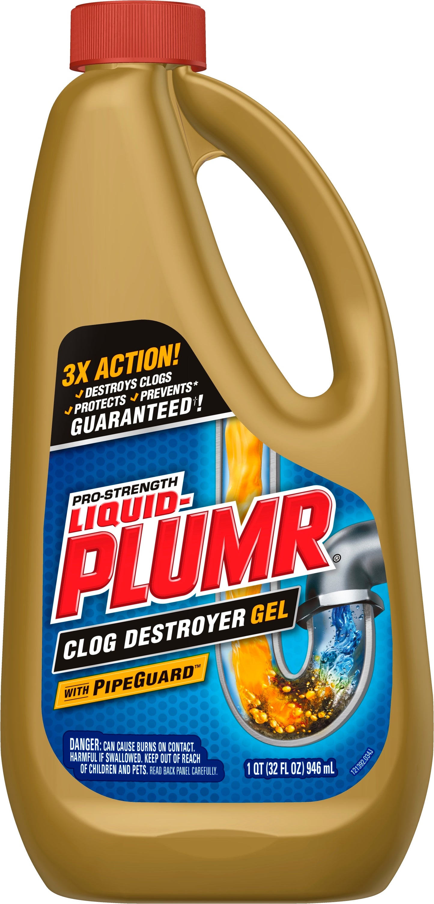 Liquid Plumber Drain Opener Profile; 32 Fluid Ounces; 9 Per Case - High Mart Wholesale