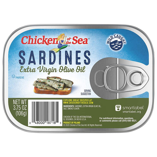 Chicken Of The Sea Sardines In Extra Virgin Olive Oil; 3.75 Ounces; 18 Per Case - High Mart Wholesale