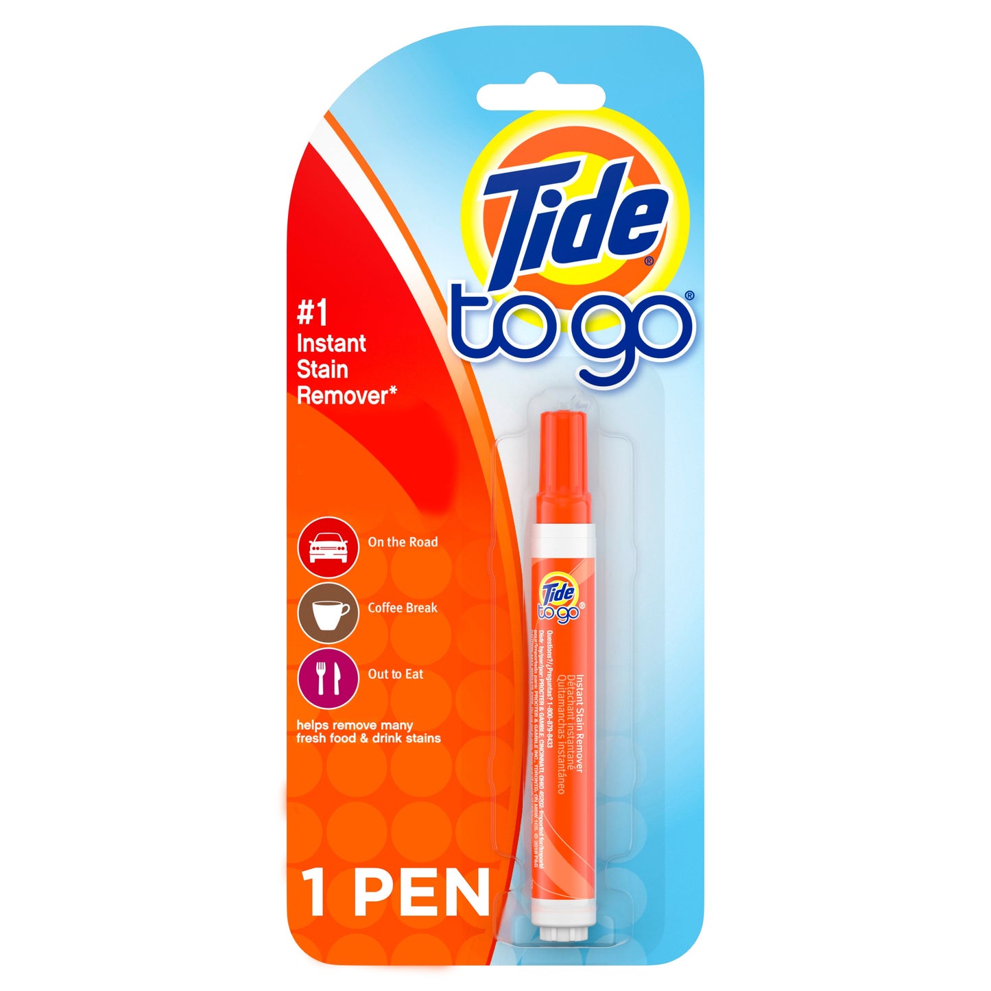 Tide To Go Stain Pen Cleaner; 0.33 Fluid Ounces; 6 Per Case