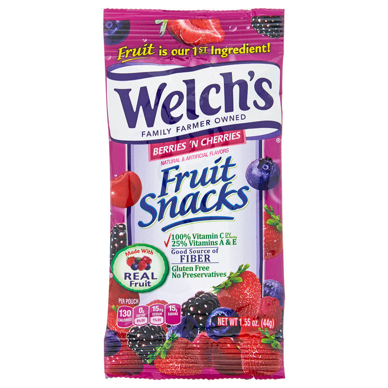 Welch's School Compliant Berries & Cherries Fruit Snacks; 1.55 Ounces; 144 Per Case