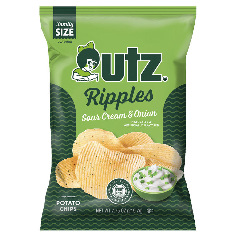 Utz Sour Cream & Onion Ripple Chip; 7.75 Ounces; 8 Per Case - High Mart Wholesale