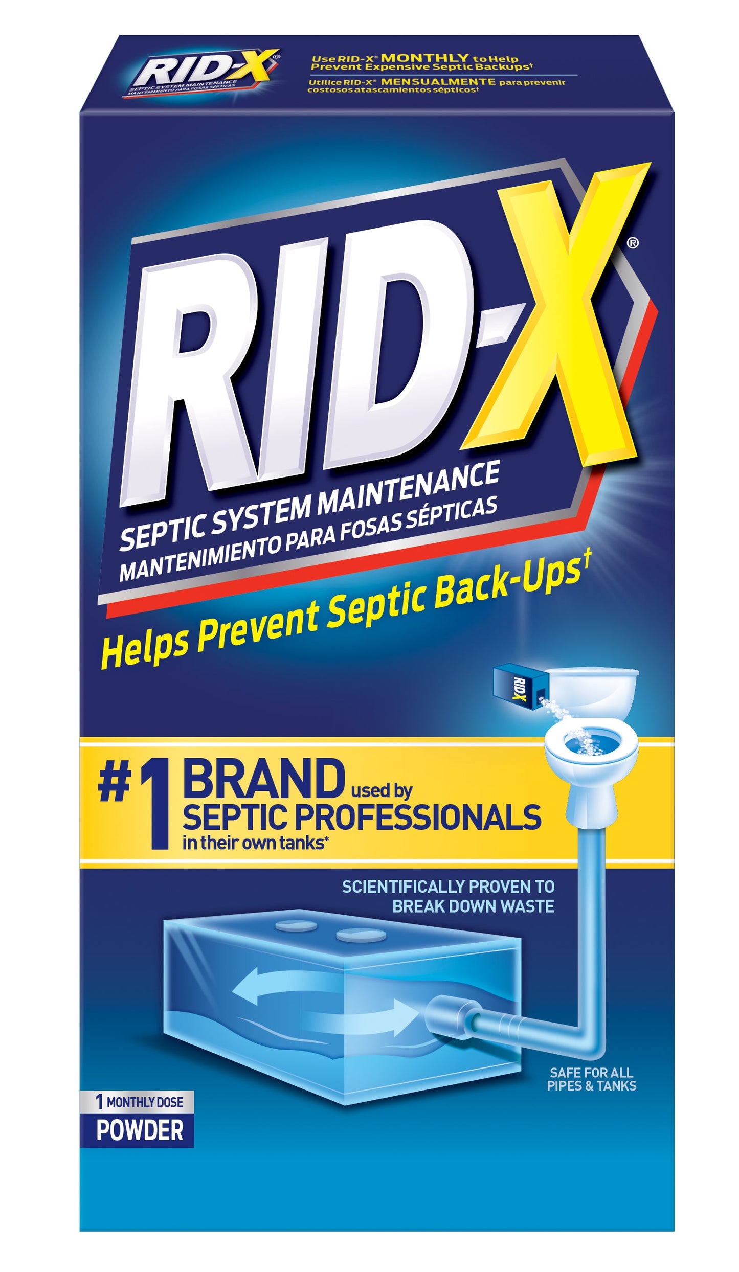 Rid-X Septic Tank System Treatment; 9.8 Ounces; 12 Per Case