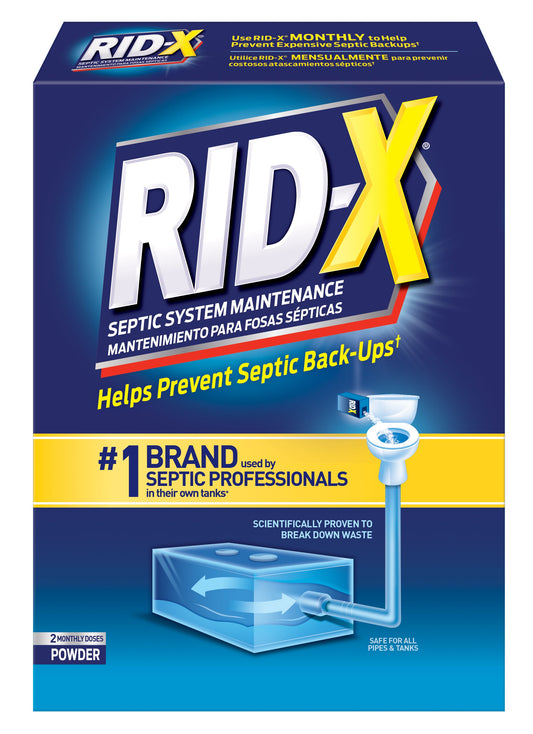 Rid-X Septic Tank System Container Powder; 19.6 Ounces; 6 Per Case