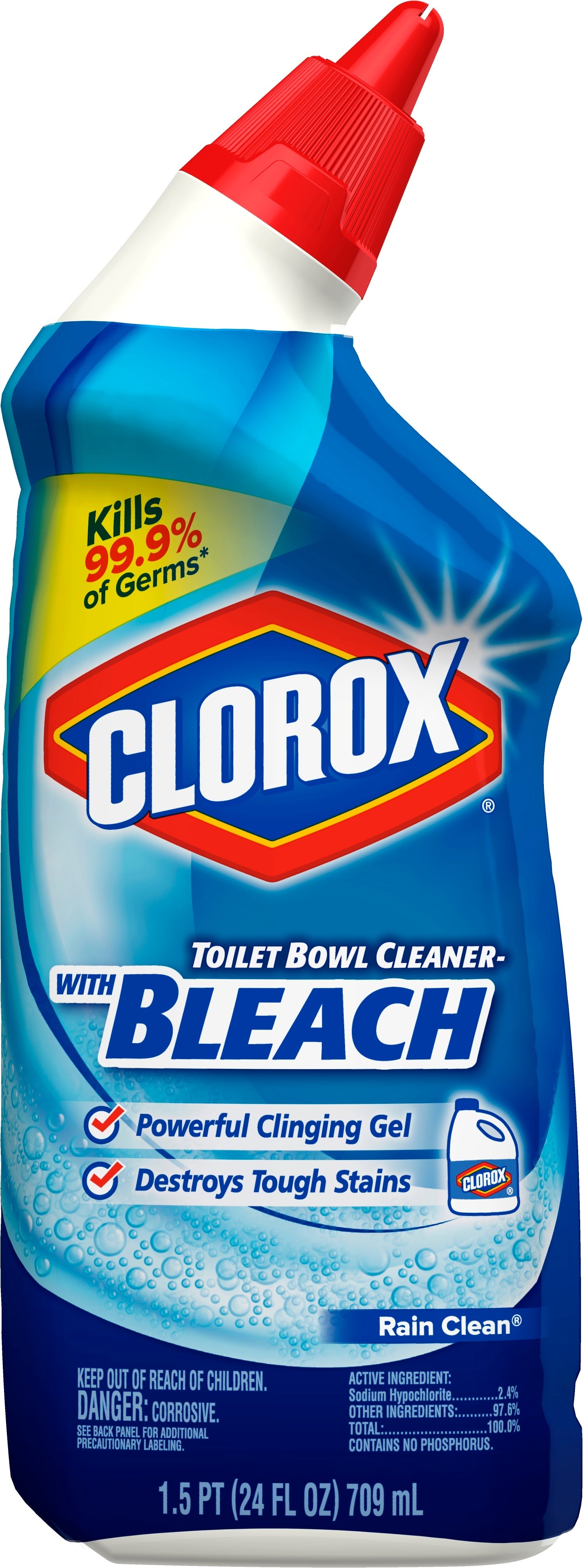 Clorox Cleaner Toilet Bowl With Bleach; 24 Fluid Ounces; 12 Per Case - High Mart Wholesale