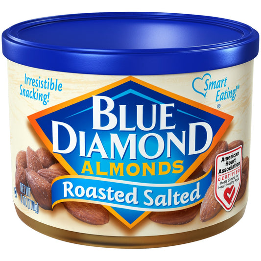 Blue Diamond Almond Roasted & Salted 6Oz; 6 Ounces; 12 Per Case - High Mart Wholesale