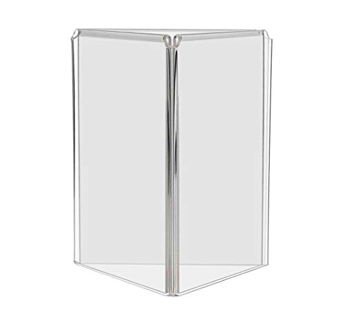 Tablecraft 5X7 Menu Holder 3 Side Acrylic; 1 Each - High Mart Wholesale