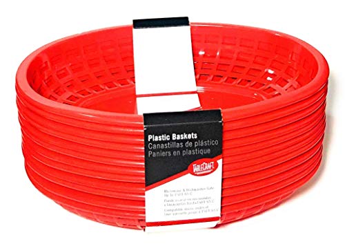 Tablecraft Basket Plastic 9.3 Red; 12 Count; 3 Per Case - High Mart Wholesale