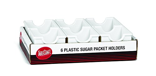 Tablecraft Sugar Packet Holder White Plastic 3'X2'; 1 Each - High Mart Wholesale