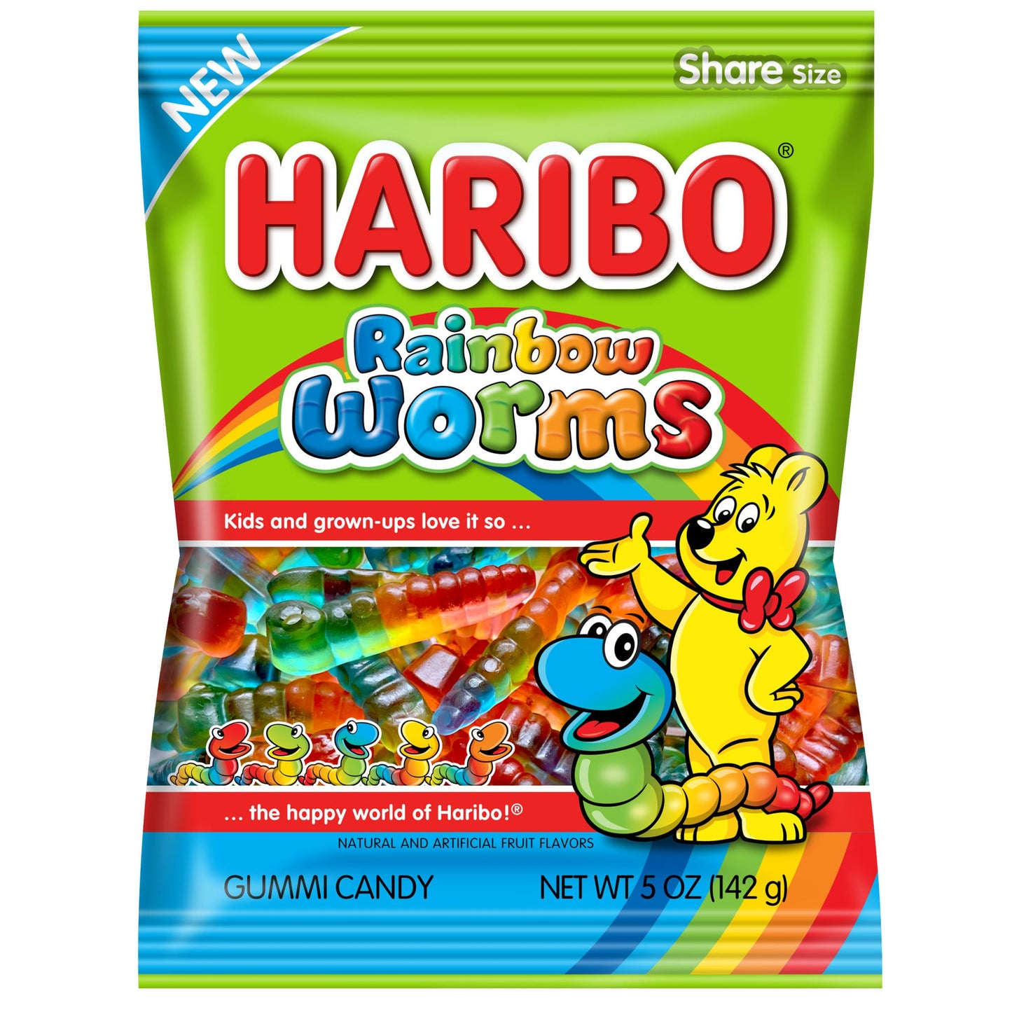 Haribo Rainbow Worms 5 Ounce; 5 Ounce; 12 Per Case - High Mart Wholesale