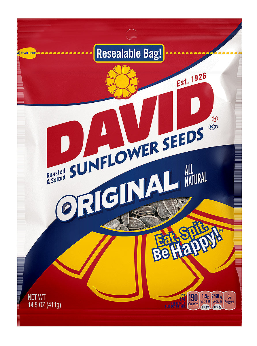 David Sunflower Seed In Shell; 14.5 Ounce; 12 Per Case