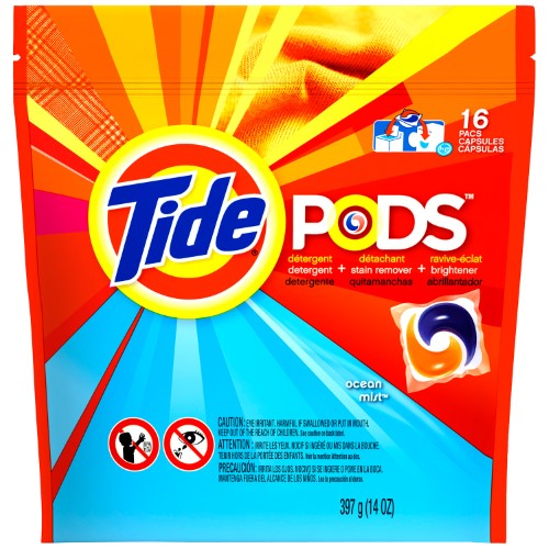 Tide Laundry Detergent Liquid Poncho Hood Ocean Mist; 12 Ounce; 6 Per Case