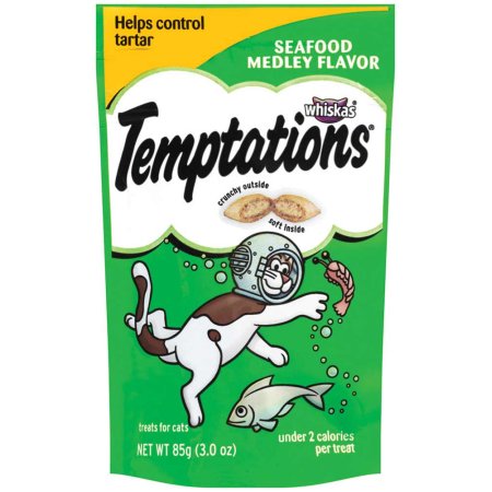 Temptations Whiskas Cat Treats Seafood Medley; 3 Ounce; 12 Per Case - High Mart Wholesale