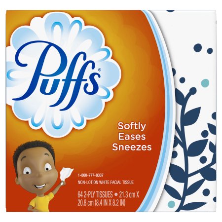 Puffs Facial Tissue Basic Cube 64Ct; 64 Count; 24 Per Case