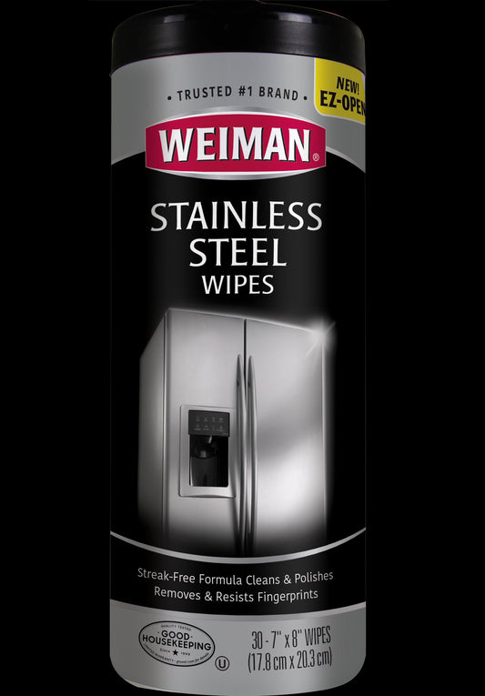 Weiman Products Stainless Steel Wipes; 30 Count; 4 Per Case - High Mart Wholesale