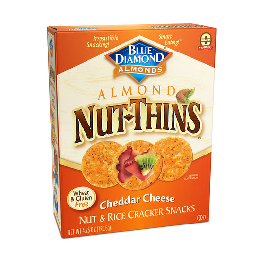 Blue Diamond Almonds Crackers Cheddar Cheese 4.25Oz; 4.25 Ounces; 12 Per Case - High Mart Wholesale