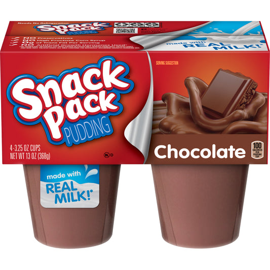 Snack Pack Pudding Chocolate; 3.25 Ounce; 12 Per Case