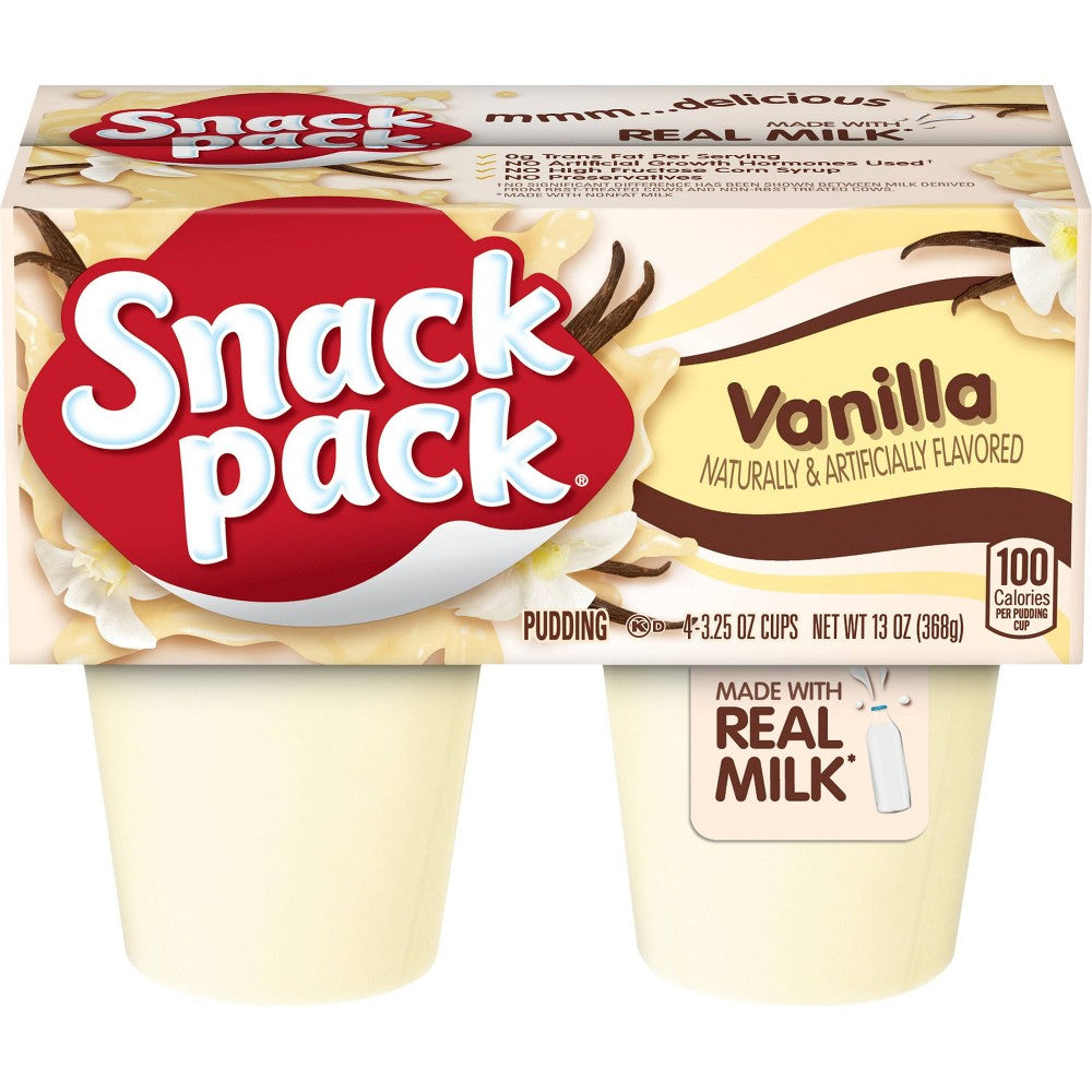 Snack Pack Snack Pak Vanilla Pudding; 13 Ounces; 12 Per Case