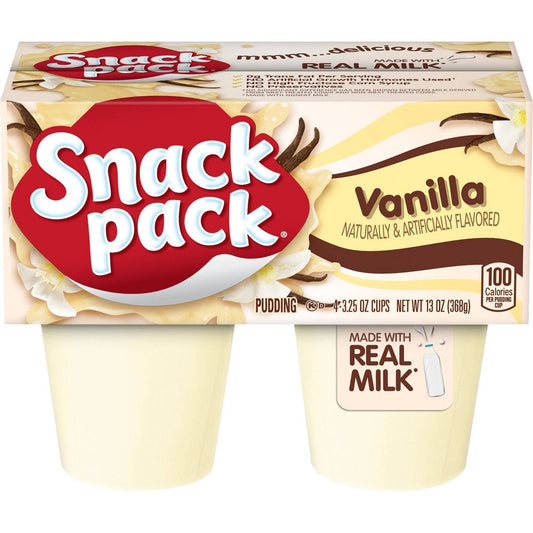 Snack Pack Snack Pak Vanilla Pudding; 13 Ounces; 12 Per Case