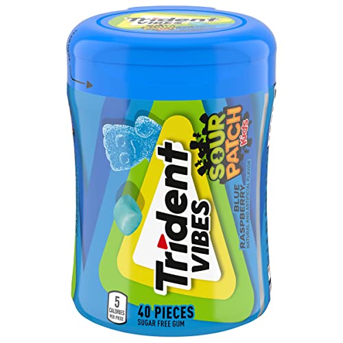 Trident Vibes Gum Blue Raspberry; 40 Count; 4 Per Box; 6 Per Case